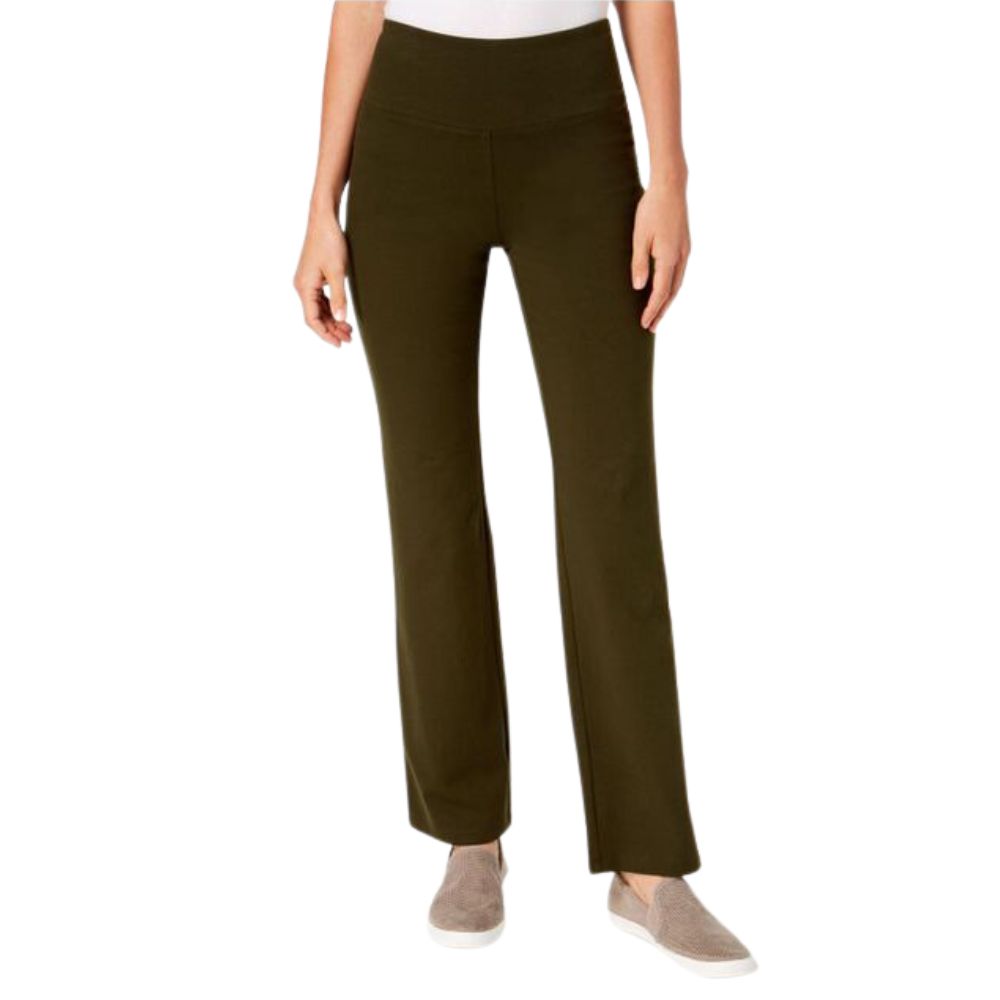 Style & Co Women's Mid Rise Tummy Control Bootcut Pants Green Size Large
