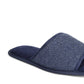 Gold Toe Men's Memory Foam Open toe Comfort Slippers Blue Size Medium