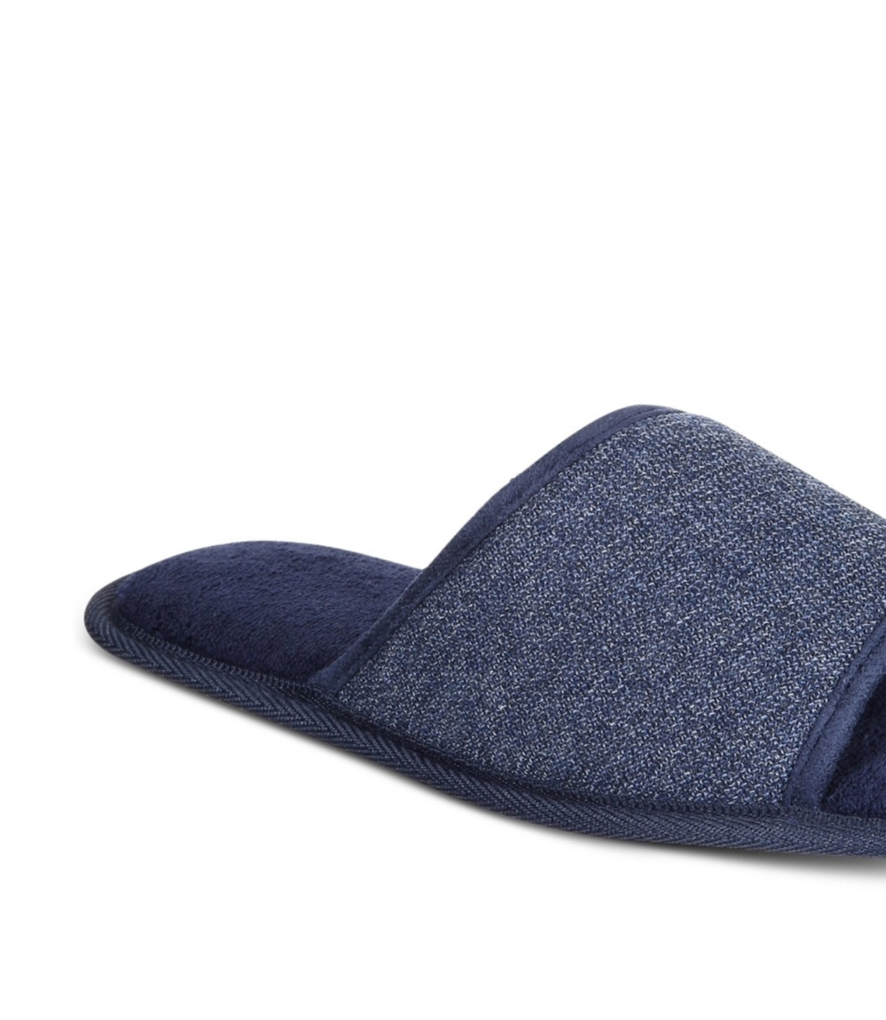 Gold Toe Men's Memory Foam Open toe Comfort Slippers Blue Size Medium