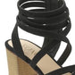 XOXO Women's Eden Dress Heels Faux Suede Strappy Black Size 8.5