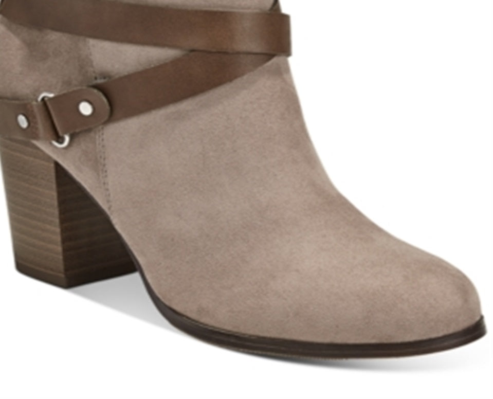 Material Girl Women's Melany Faux Suede Ankle Booties Brown Size 11 M