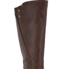 Easy Street Women's Format Block Heel Tall Boot Brown Size 11 W