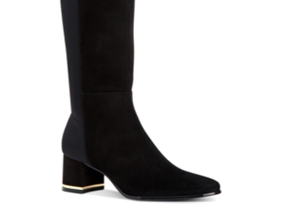 Calvin Klein Women's Freeda Wide Calf Boots Black Size 6M-WS