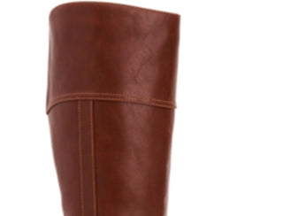 Charter Club Women's Helenn Faux Leather Wide Calf Riding Boots Brown Size 9 M