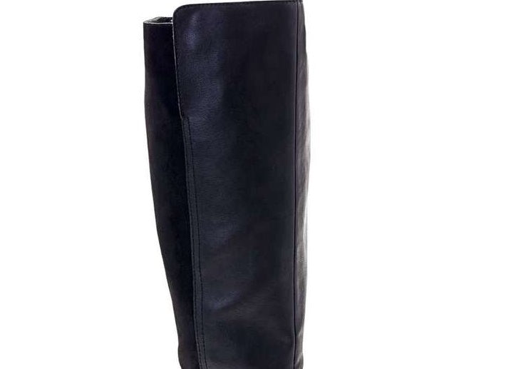 Style & Co Women's Jomaris Leather Wide Calf Riding Boots Black Size 11 M