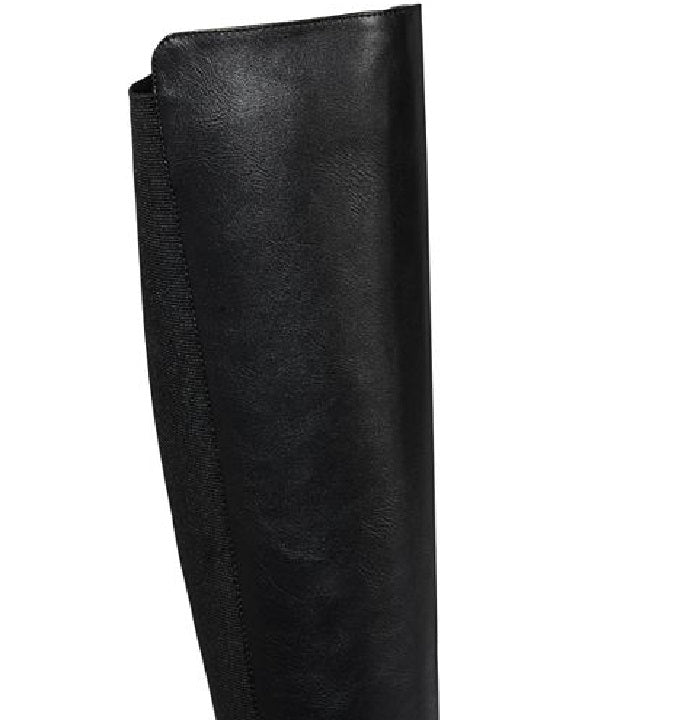 Thalia Sodi Women's Vallie Faux Leather Tall Riding Boots Black Size 5 M