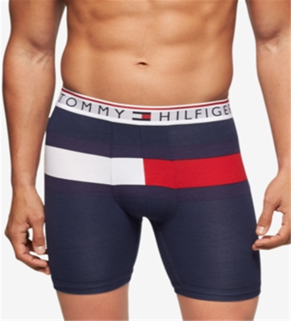 Tommy Hilfiger Men's Modern Cotton Boxer Brief Underwear Blue Size Large
