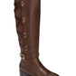 Thalia Sodi Women's Leather Almond Toe Knee High Cognac Boots Brown Size 6.5