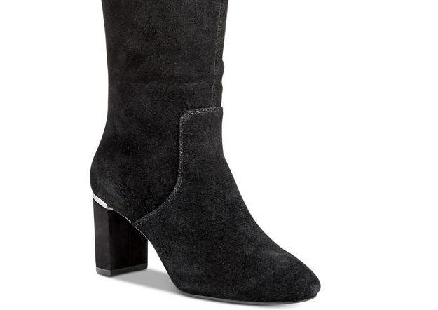 Alfani Women's Nessii Tall Block Heel Knee High Boots Gray Size 7 M