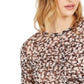 Bar III Women's Floral Print Ruched Top Black Size X-Small