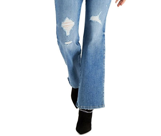 INC International Concepts Women's Elizabeth Curvy Bootcut Jeans Blue Size 6