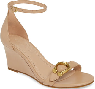 Coach Women's Odetta Wedge Sandal Beige Size 8M