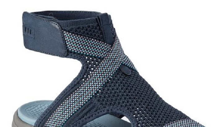 Baretraps Women's Phoenix Rebound Fabric Open Toe Casual Ankle Strap Sandals Blue Size 9M