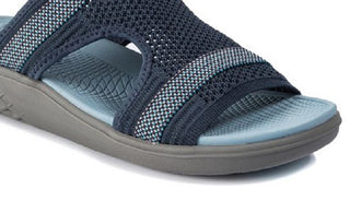 Baretraps Women's Phoenix Rebound Fabric Open Toe Casual Ankle Strap Sandals Blue Size 9M