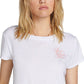 Volcom Women's Tee Shirts Logo Easy Babe Rad Tee White Size L