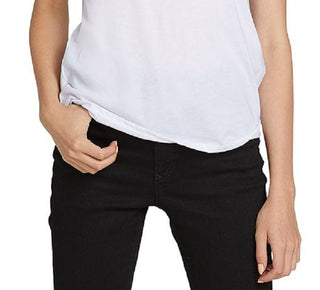 Volcom Women's Tee Shirts Logo Easy Babe Rad Tee White Size L