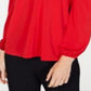 INC International Concepts Women's Long Sleeve Top Red Size Large