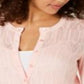 Charter Club Women's Pointelle Knit Cardigan Pink Size XX-Large