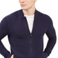 Alfani Men's Textured Zip Front Cardigan Blue Size Medium