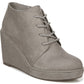 Carlos by Carlos Santana Women's Wills Lace up Wedge Gray Size 10 M