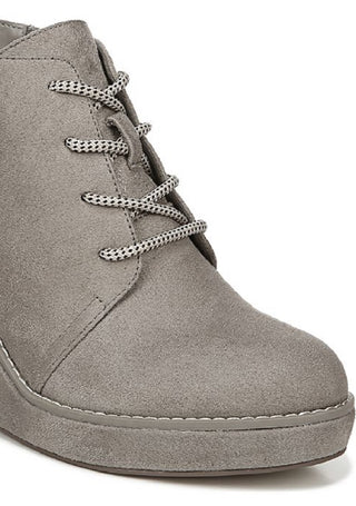 Carlos by Carlos Santana Women's Wills Lace up Wedge Gray Size 10 M