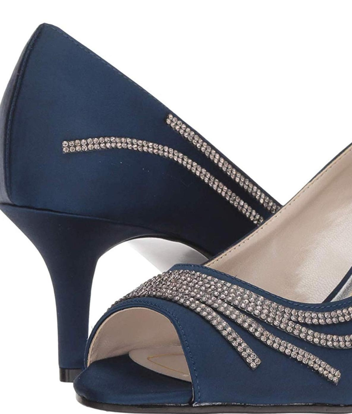 Caparros Women's Oz Peep Toe Classic Pumps Blue Size 10M