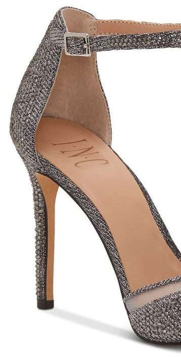 INC International Concepts Women's Karsyn Pointed Toe Ankle Strap Classic Pumps Gray Size 10 M