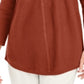 Style & Co Women's Knit Mixed Stitch Tunic Orange Size Large