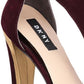 DKNY Women's Colby Leather Open Toe T-Strap Classic Pumps Red Size 9.5