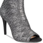 INC International Concepts Women's Rielee Fabric Peep Toe Mid Calf Boots Gray Size 8 M