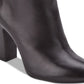 DKNY Women's Sabel Leather Almond Toe Ankle Fashion Boots Black Size 8