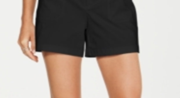 INC International Concepts Women's Belted Shorts Black Size 2