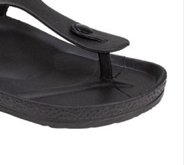 White Mountain Women's Cadella Thong Sandal Black Size 6 M