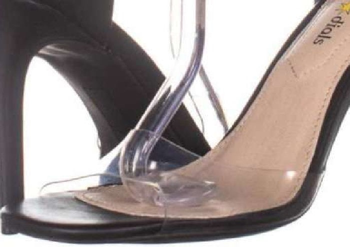 Seven Dials Women's Natalie Faux Leather Open Toe Dress Sandals Black Size 9 M
