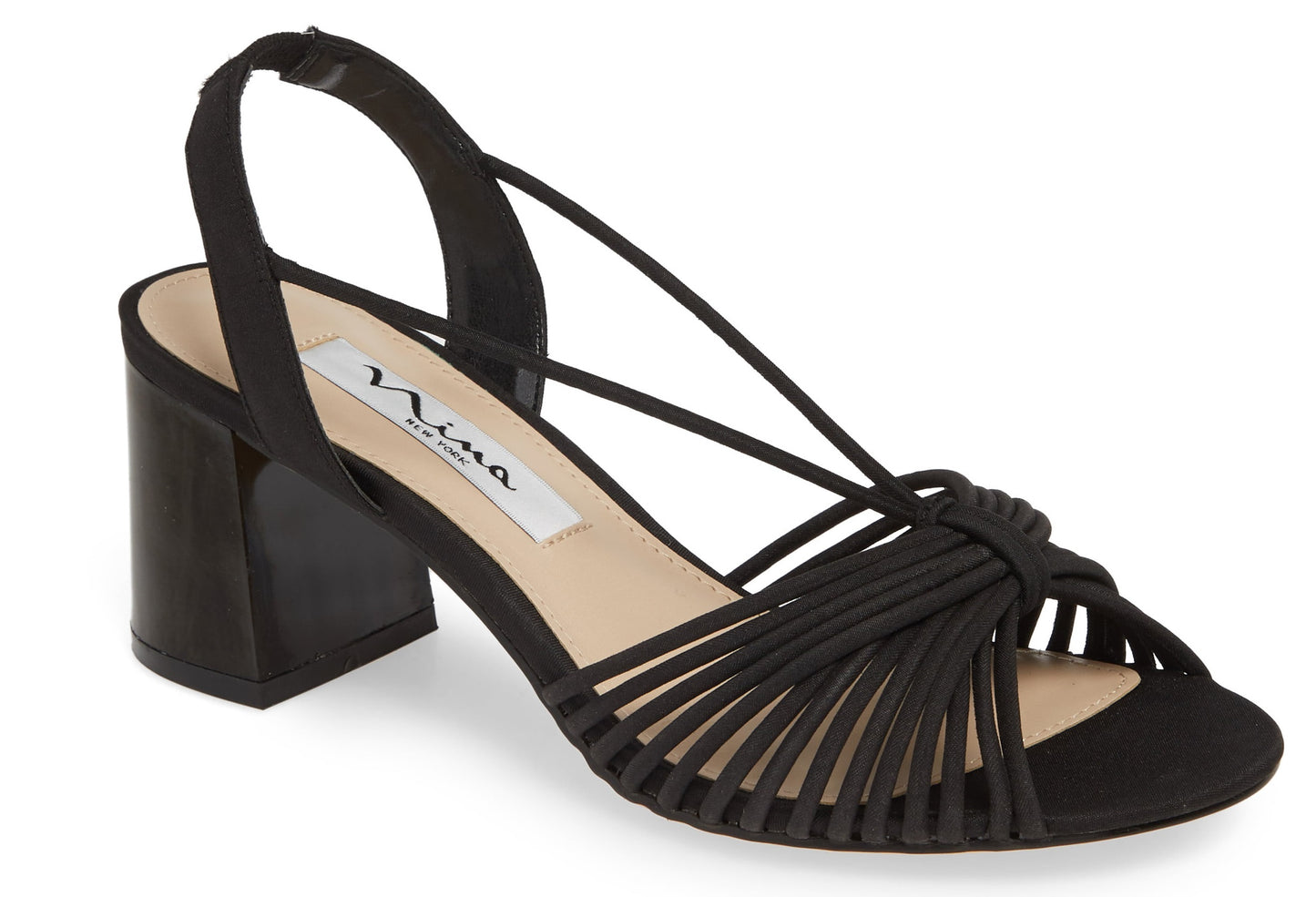 Nina Women's Metallic Nadelyn Sandal Black Size 10 M