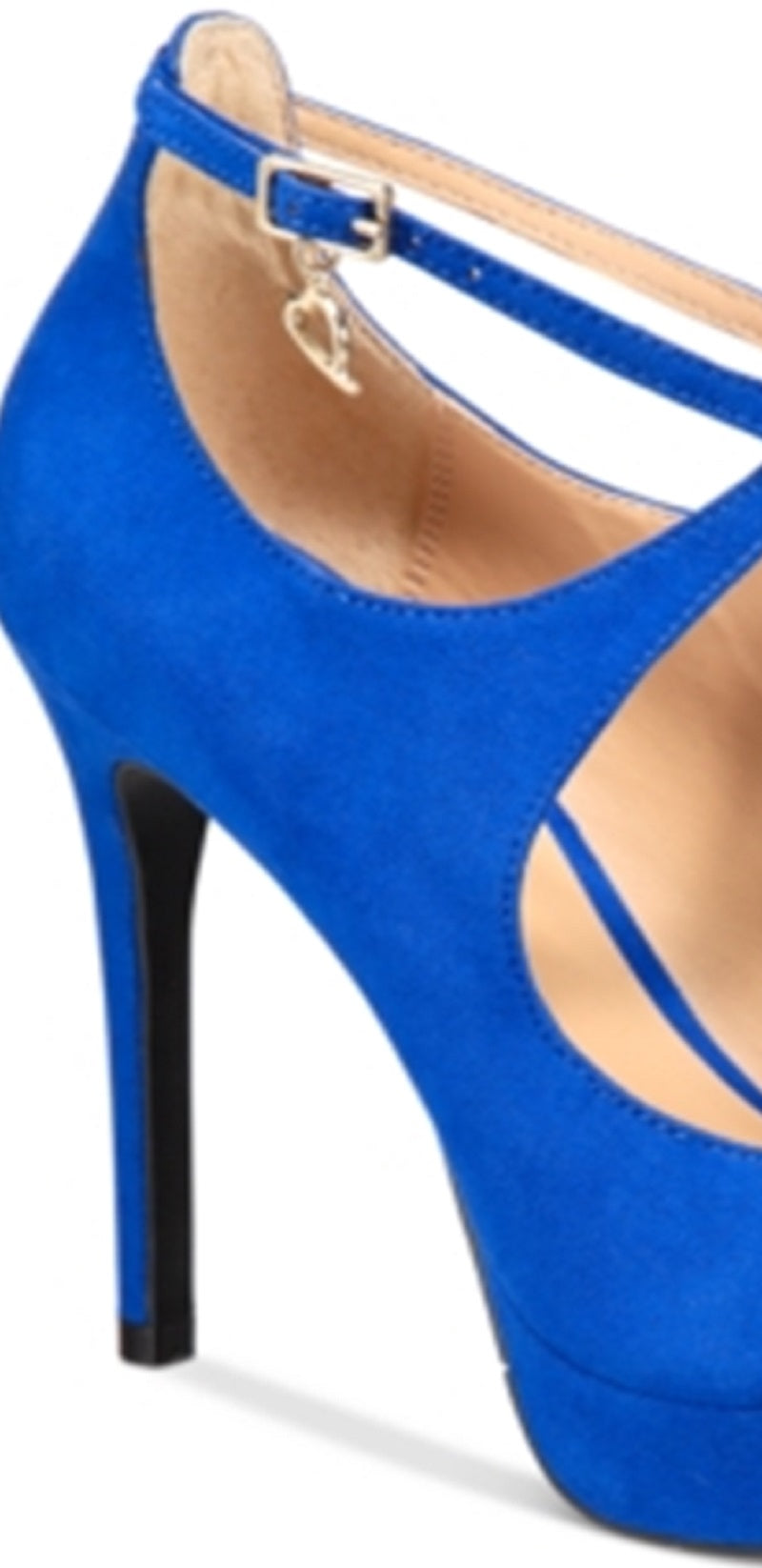Thalia Sodi Women's Peep Toe Ankle Strap Classic Pumps Blue Size 10 M