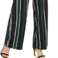 INC International Concepts Women's Zippered Striped Wide Leg Pants Black Size 2