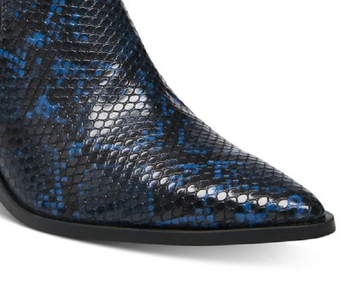 Steve Madden Women's Gail Leather Pointed Toe Chelsea Boots Blue Size 9 M