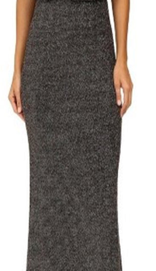 Calvin Klein Women's Metallic Blouson Gown Black  Size 14