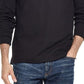 Weatherproof Vintage Men's Waffle Knit Henley Black Size Small