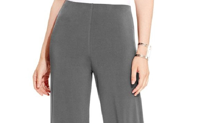 Alfani Women's Knit Wide Leg Pant Gray Size Petite S