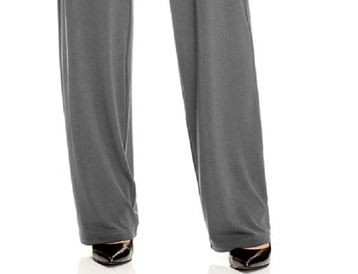 Alfani Women's Knit Wide Leg Pant Gray Size Petite S