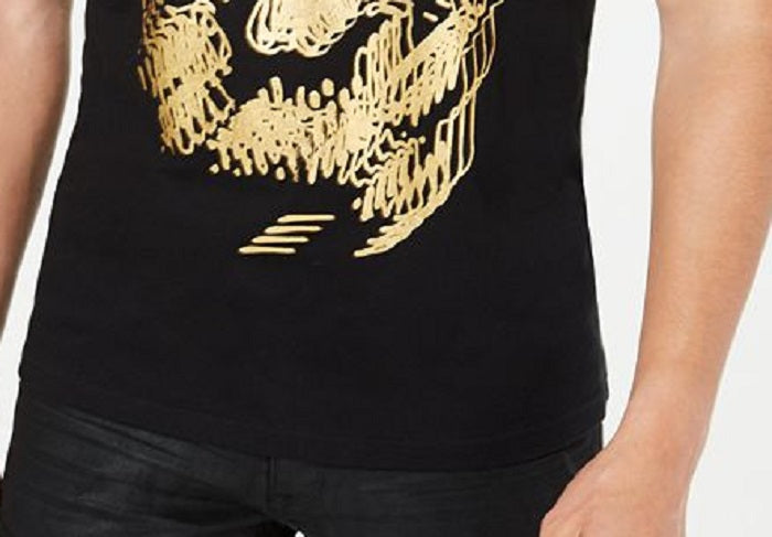 INC International Concepts Men's Foil Skull T-Shirt Black Size Small