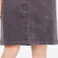 Charter Club Women's Corduroy Tummy Control Skirt Gray Size 10