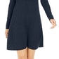 Style & Co Women's Ribbed Sweater Dress Blue Size PP