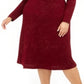 Alfani Women's Plus Twist Waist Dress Red Size 1X