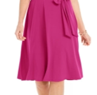 Charter Club Women's Tie Waist MIDI Dress Pink Size X-Small
