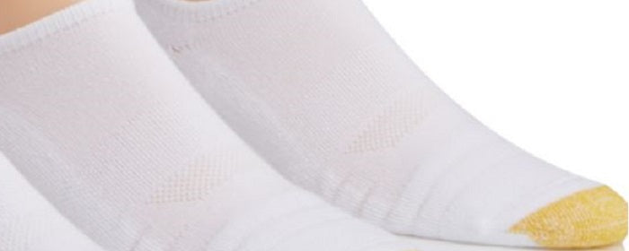 Gold Toe Men's the Sneaker No Show Socks White Size 8-11