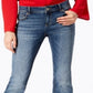 INC International Concepts Women's Wash Mid Rise Bootcut Leg Stretch Jeans Blue Size 0