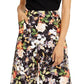 INC International Concepts Women's Printed Culottes Black Size 12